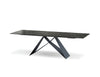 Dining table ceramic top with extension slate