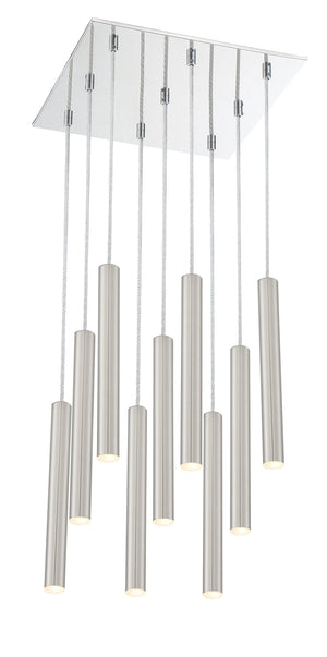 Forest 9 Light Island/Billiard in Chrome Finish