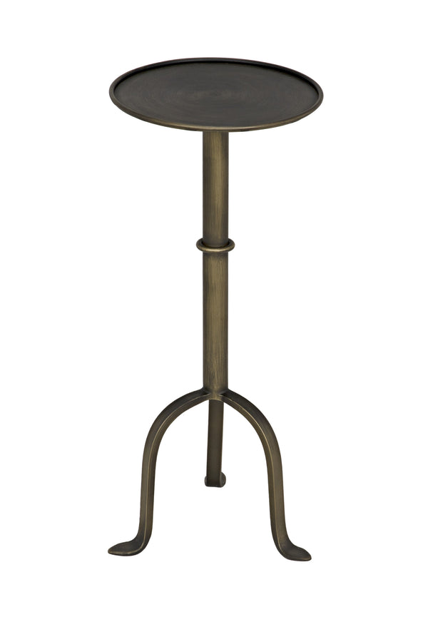 Tini Aged Brass Metal Side Table