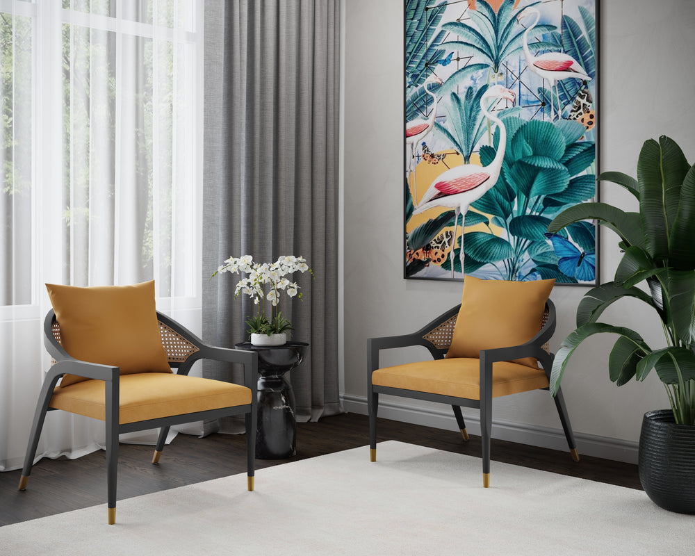 KIRSTEN LOUNGE CHAIR - GOLD SKY