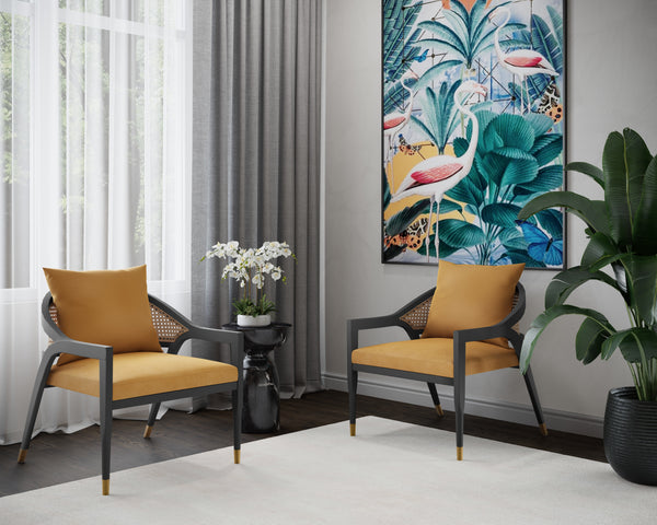 KIRSTEN LOUNGE CHAIR - GOLD SKY
