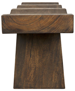 Shibumi Munggur Wood Bench with Clear Flat Coat Finish