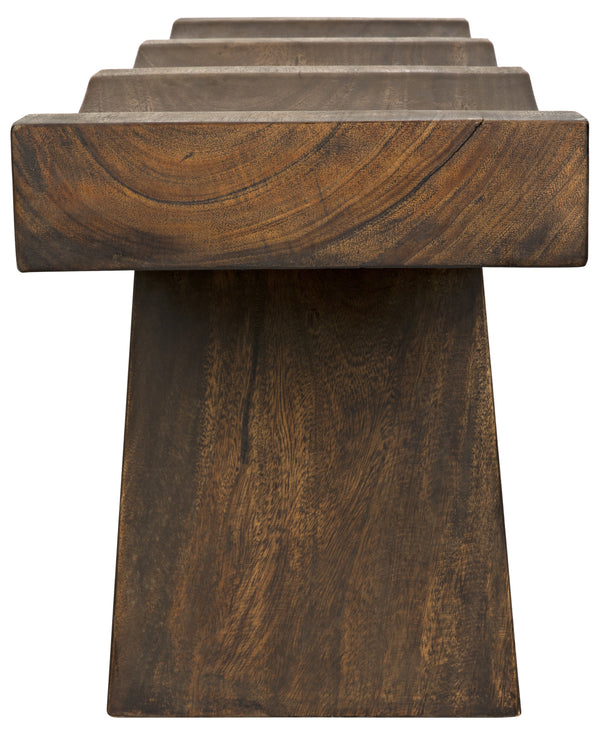 Shibumi Munggur Wood Bench with Clear Flat Coat Finish