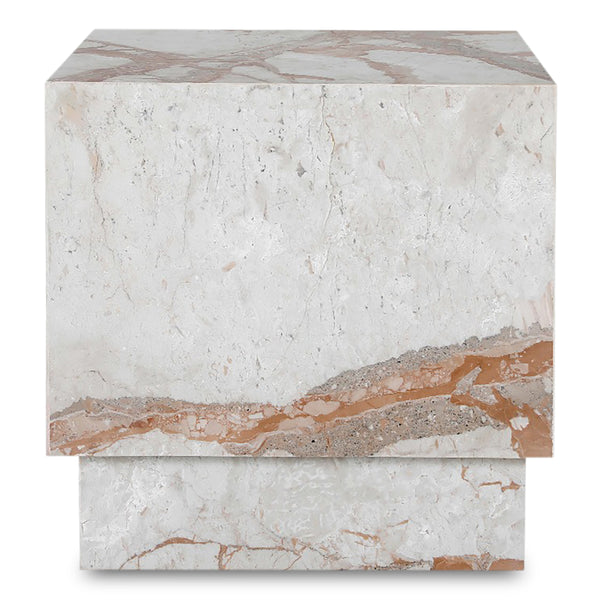 Layla Side Table in Breccia Marble