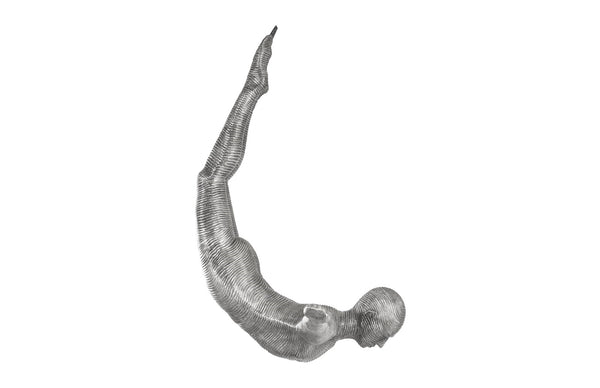Diving Wall Sculpture, Aluminum, Large