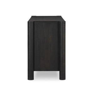 Ezri 6 Drawer Dresser - Carved Black Oak