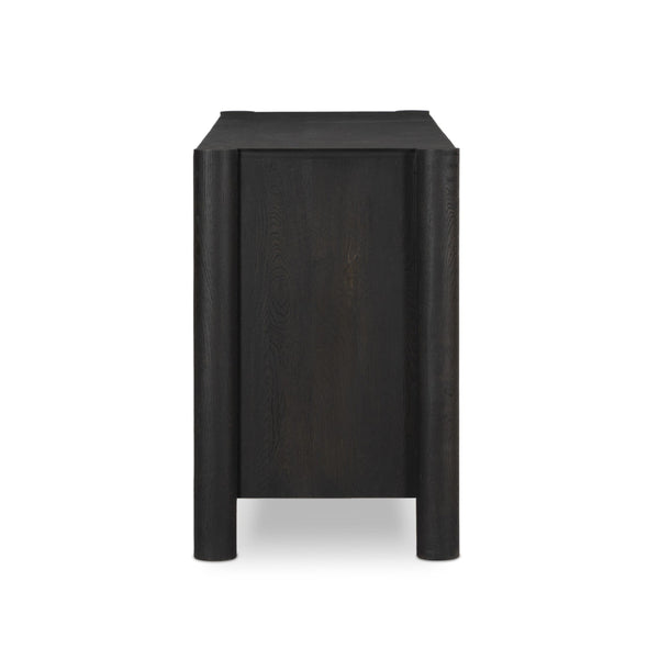 Ezri 6 Drawer Dresser - Carved Black Oak