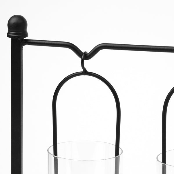 Erlen Black Metal Hanging Votive Five Candle Table Candle Holder