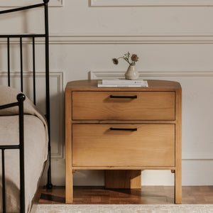 Moe's Lachlan Nightstand Brown with Soft-close Drawers