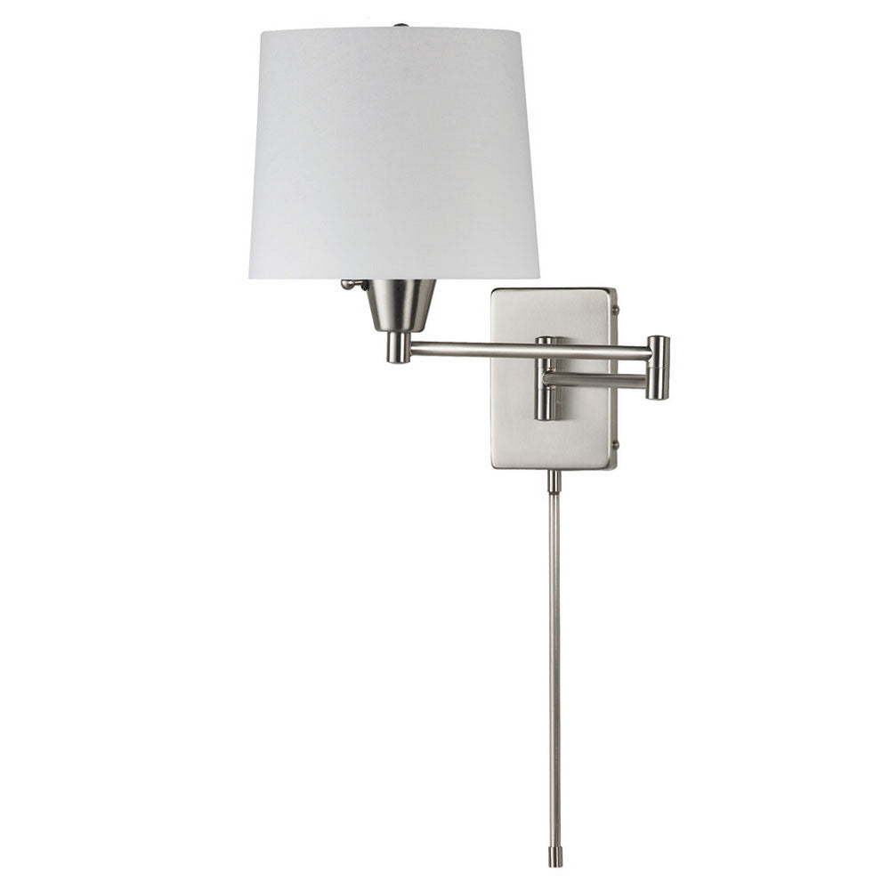 (K)Swing Arm Wall Lamp White Shade
