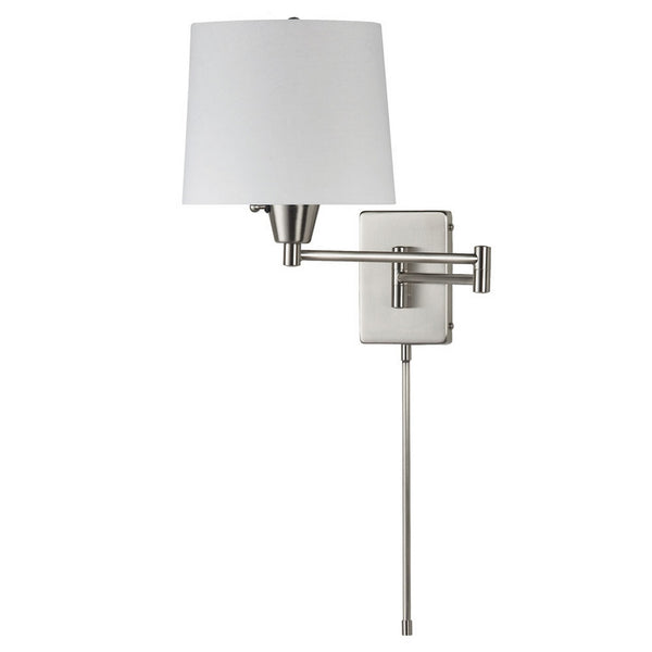 (K)Swing Arm Wall Lamp White Shade