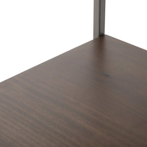 Trey Modular Wall Desk W/ 2 Bookcases - Auburn Poplar