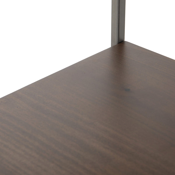 Trey Modular Wall Desk W/ 2 Bookcases - Auburn Poplar