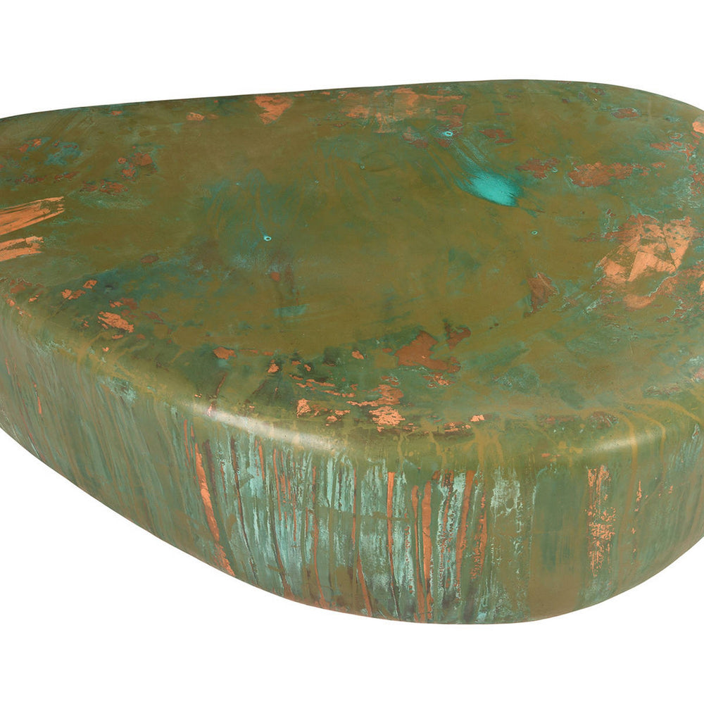 Wedge End Table, Lichen Finish