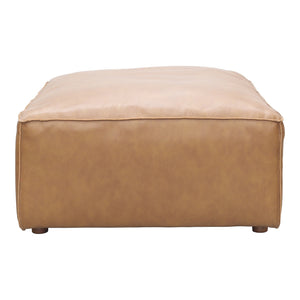 Moe's Form Ottoman Sonoran Tan Leather