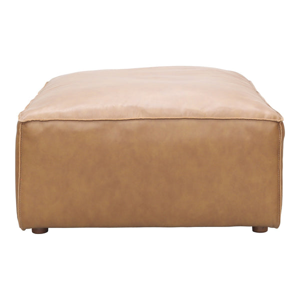 Moe's Form Ottoman Sonoran Tan Leather