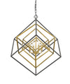Euclid 4 Light Chandelier in Olde Brass + Bronze Finish