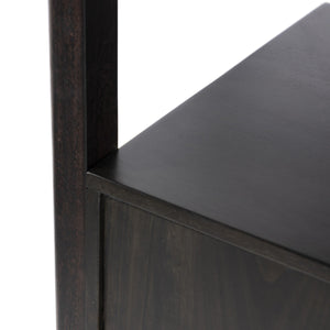 Reza Bookcase - Worn Black Acacia