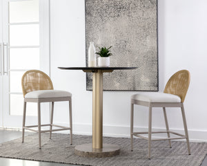 CALANDRI COUNTER STOOL - GREIGE - LOUIS CREAM