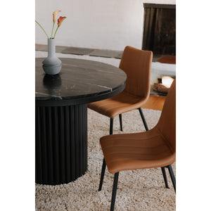Tower Dining Table Black Marble by Moe's