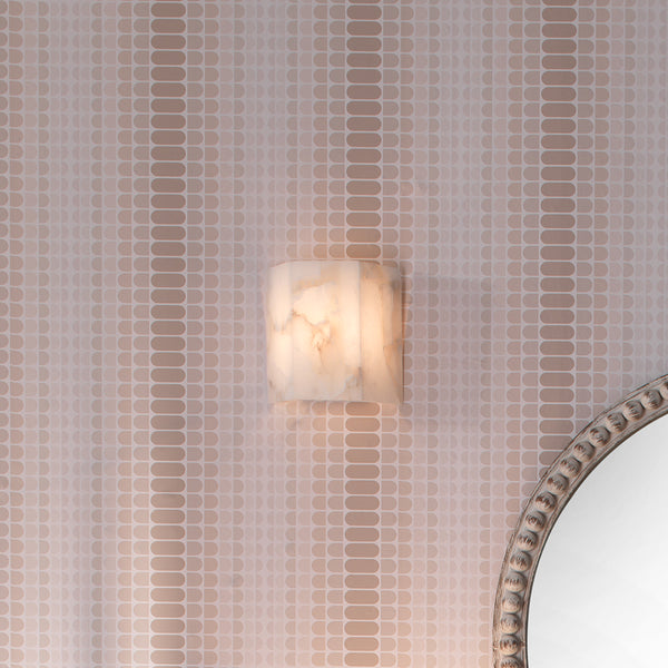 Borealis 1-Light Alabaster Hexagon Wall Sconce