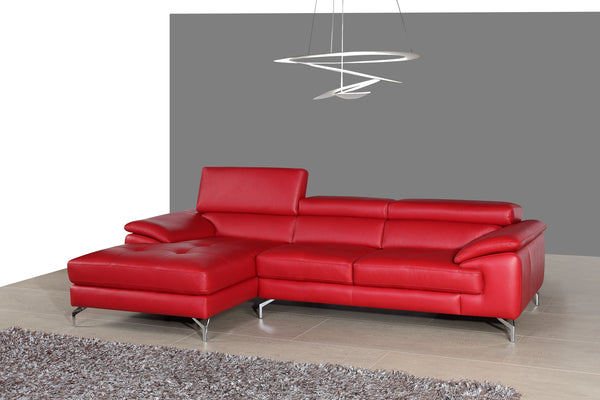 A973B Italian Leather Mini Sectional Left Facing C