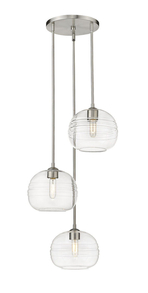 Harmony 3 Light Pendant in Brushed Nickel Finish