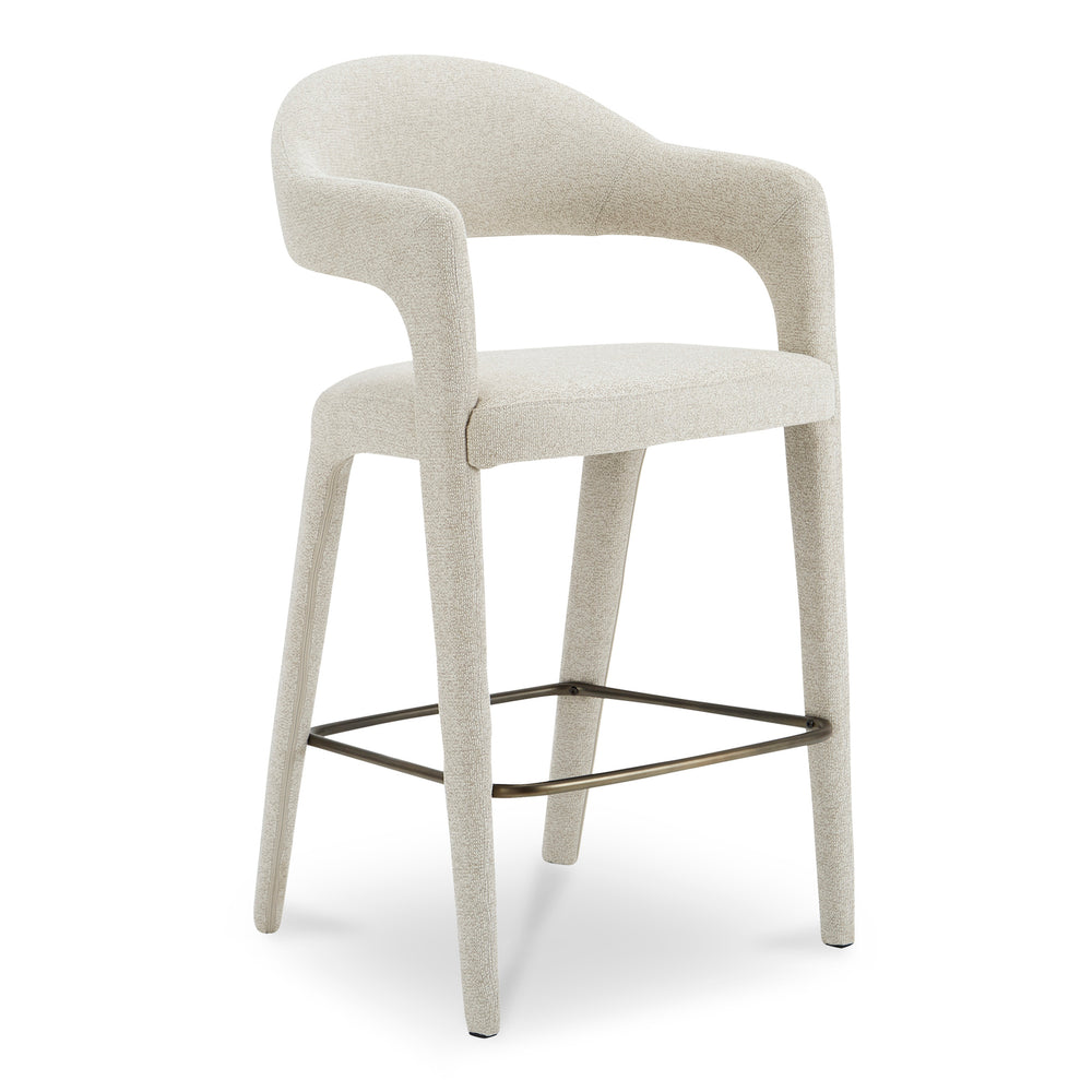 Moe's Martens Bar Stool with Armrests Beige