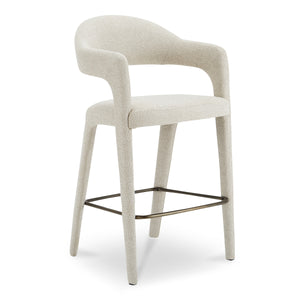 Moe's Martens Bar Stool with Armrests Beige