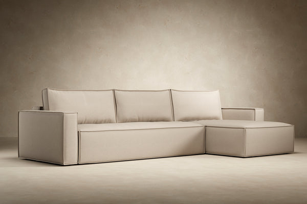 NEWILLA SOFA BED W/LOUNGER, 57"X118" W/STANDARD ARM RESTS