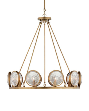 MarjieScope Chandelier In Antique Brass