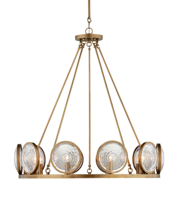 MarjieScope Chandelier In Antique Brass