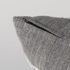 Linda 20 x 20 Navy And Cream With White Detail Decorative Pillow Cover