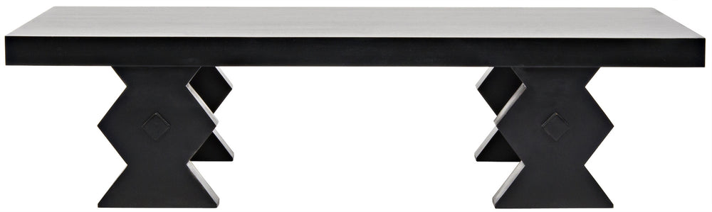 Suzu Coffee Table, Hand Rubbed Black