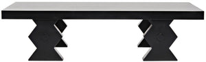 Suzu Coffee Table, Hand Rubbed Black