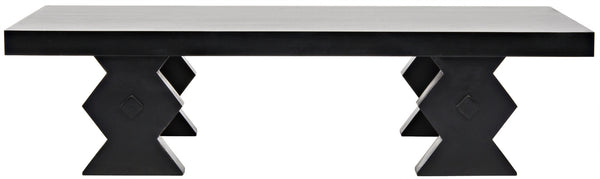 Suzu Coffee Table, Hand Rubbed Black