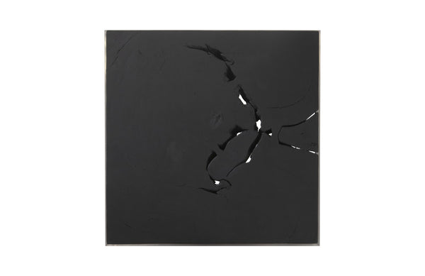 Burnt Cube Side Table, Chamcha Wood, Stainless Steel Base