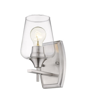 Joliet 1 Light Wall Sconce in Brushed Nickel Finish