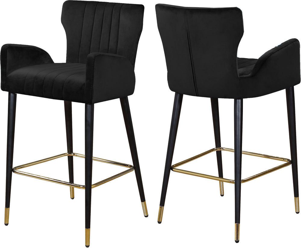Alonzo Stool In Black Velvet