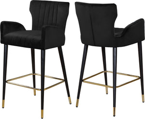 Alonzo Stool In Black Velvet