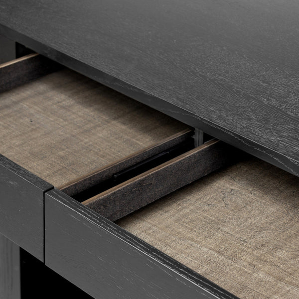 Pilar Desk - Brushed Ebony Oak