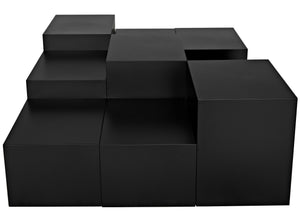 Stein Industrial Steel Coffee Table in Matte Black