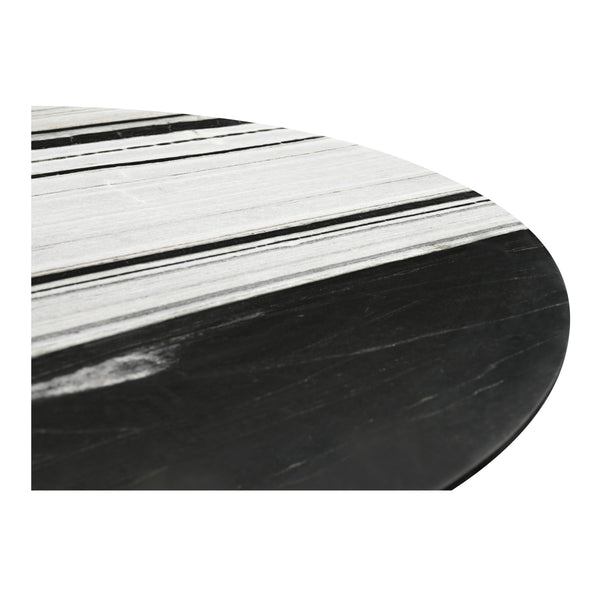 Celia Oval Dining Table in Panda Marble