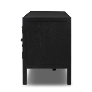 Laker Media Console In Black Oak