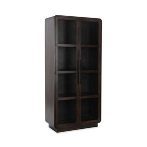 Rogers Solid Wood Tall Cabinet with Glass Doors