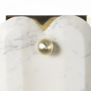 Stein 5L x 6W Gold W/ White Marble Shade Wall Sconce