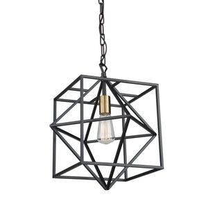 Roxton AC11201 Pendant in Matte Black & Harvest Brass
