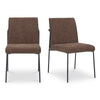 Moe's Danny Dining Chair Set of Two, Dark Brown