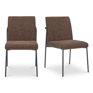 Moe's Danny Dining Chair Set of Two, Dark Brown