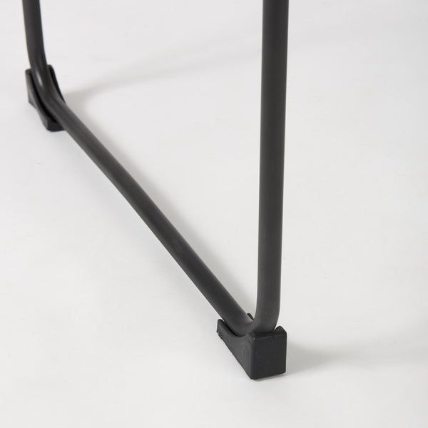 Direttore 19.3L x 19.3W x 44.1H Brown Leather Seat W/Black Iron Frame Bar Stool